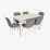 Set de sufragerie Eva HV-27V White + 6 YTC-078Wh UF885-14