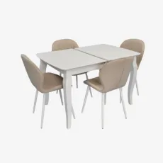 Set de sufragerie Eva HV-29V White + 4 YTC-064Wh BJORN24
