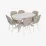 Set de sufragerie Eva HV-31N White + 6 YTC-064Wh BJORN24