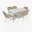 Set de sufragerie Eva HV-31N White + 6 YTC-064Wh UF910-01