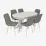 Set de sufragerie Eva HV-31N White + 6 YTC-078Wh UF885-14
