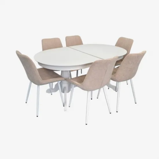 Set de sufragerie Eva HV-33V White + 6 YTC-055Wh UF885-03
