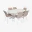 Set de sufragerie Eva HV-33V White + 6 YTC-055Wh UF885-03