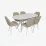 Set de sufragerie Eva Raffles Oval White + 6 YTC-064Wh BJORN24