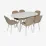 Set de sufragerie Eva Raffles Oval White + 6 YTC-064Wh UF910-01
