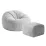 Fotoliu tip sac Mark Adler Comfy 3.0 cu suport pentru picioare, Grey