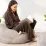 Fotoliu tip sac Mark Adler Comfy 3.0 cu suport pentru picioare, Grey