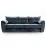 Диван прямой Art Lux Eden E1V1, 240x95cm, IceSnow 23 Тёмно серый