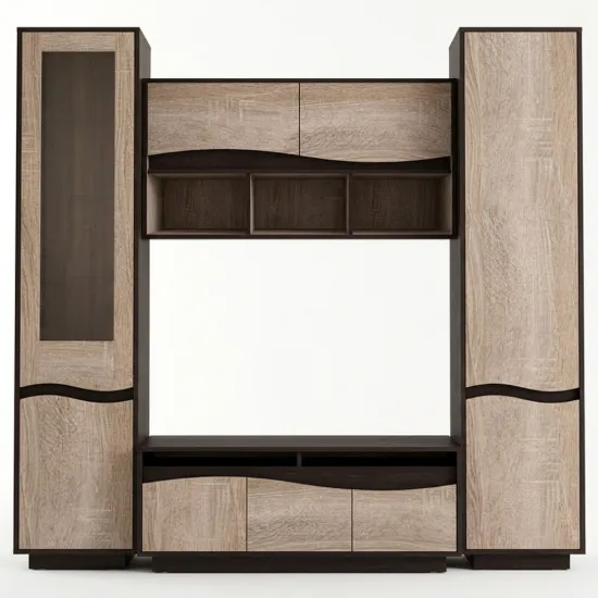 Living Yasen Geneva, 210x206x50cm, Wenge Magic/Sonoma Truffle