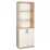 Шкаф для офиса Mobi Plus R-19, 70x40x195 см, Дуб санома/Белый