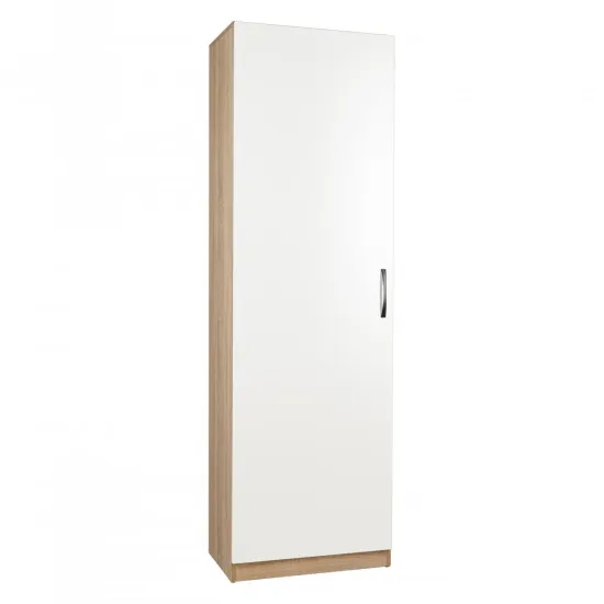 Шкаф для одежды Mobi Plus R-20, 60x40x195 см, Дуб сонома / Белый