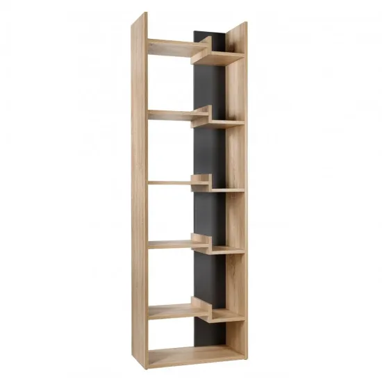 Etajeră Mobi Plus R-5, 60x30x190 cm Sonoma / antracit