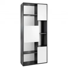 Dulap Mobi Plus D-3, 80x40x195 cm Antracit / alb