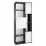 Dulap Mobi Plus D-3, 80x40x195 cm Antracit / alb