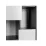 Dulap Mobi Plus D-3, 80x40x195 cm Antracit / alb