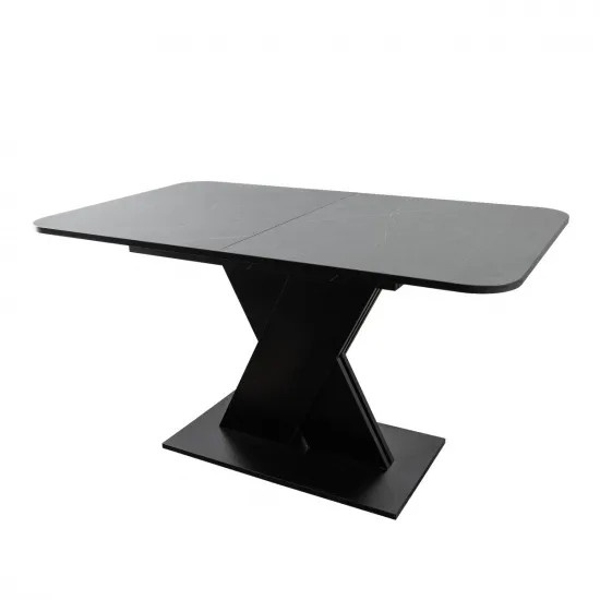 Masă pentru bucătărie Mobi Plus R-3, 136X80 cm extensibilă, Black / White