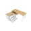 Masa de birou Mobi Plus Start, 135x135 cm, Stejar/Alb
