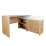 Masa de birou Mobi Plus D1250, 125x125 cm, Stejar Natural / Alb Mat