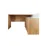 Masa de birou Mobi Plus D1250, 125x125 cm, Stejar Natural / Alb Mat