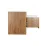Masa de birou Mobi Plus D1250, 125x125 cm, Stejar Natural / Alb Mat