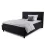 Set pat Ambianta Cezar Negru + saltea Cezar 160x200 cm