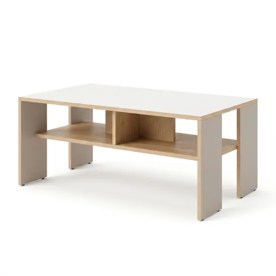 Măsuţă cafea Fabrik Home Lenox 110x65x40 cm, Cașmir/Stejar