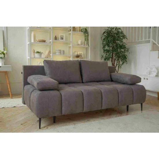 Canapea dreaptă Di Magio Soro 90, 200x80x93 cm, Gri deschis