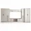 Living Bafimob Liudmila-F (TV-1.8m) cu elemente frezate, manÎre tip Bronz, 420x200x52cm, Corton Stejar/Alb stejar