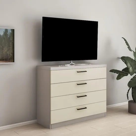 Comodă Bafimob T КТ-90(4), 90x40x92 cm, Toffi/Bej