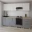 Bucatarie modulara Smartex K4 Uno 2.6 m, PAL, Alb/Grafit