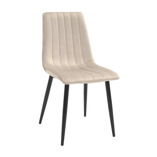 Стул Decoprim DC-90P, N7 Catifea Capucino/Black Legs