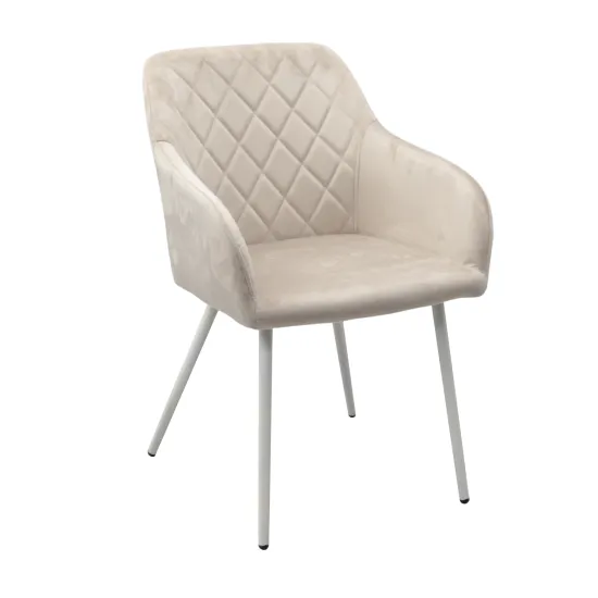 Стул Decoprim Loper, Catifea SC-8266 Camel (HLR-7)/White Legs