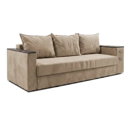 Canapea dreaptă ArtVent Model 2/1 cu Lada 2,4x0,64x1 m, Imperia Hummus