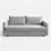 Диван прямой ArtVent Tessa, 2,15x0,64x1 m, Imperia Silver