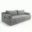 Canapea dreaptă ArtVent Timi, 2,52x0,63x1,07 m, Imperia Silver