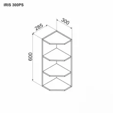 Modul superior Ambianta Iris 300 PS, Pal, Alb