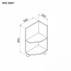 Modul inferior Ambianta Iris 300 PI, Pal, Alb