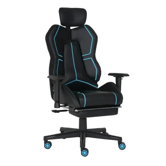 Fotoliu de gaming Magnus Viper, Negru-albastru