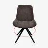 Scaun Evelin YTC-055 B SW cu mecanism rotativ, UF885-15 Dark Grey