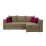 Canapea de colț ArtVent Power 3 2,4x0,75x1,47 m, Imperia Hummus
