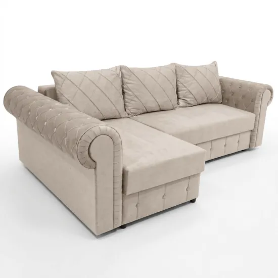 Canapea de colț ArtVent Cesterfild 3, 2,55x0,75x1,47 m, Imperia Hummus