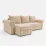 Canapea de colț ArtVent Cesterfild 2, 2,55x0,75x1,47 m, Imperia Hummus