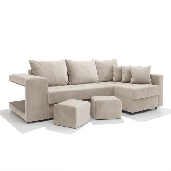Диван угловой ArtVent Venera, 2,45x0,63x1,47 m, Imperia Hummus