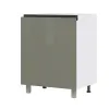 Нижний кухонный шкаф Fabrik Home ШКН 600 Посудомойка, удлинённый фасад без ручек, ДСП