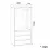 Dulap Kompanit Dulap-27 NEW, 90x53,4x195 cm, White