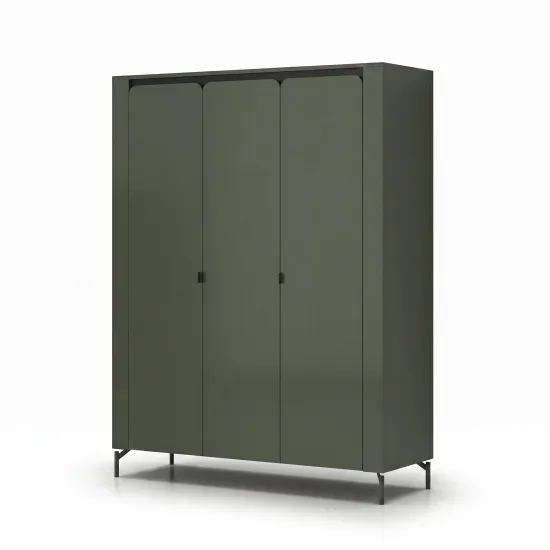 Dulap Fabrik Home Velori, 150x51,8x181 cm, verde fumuriu