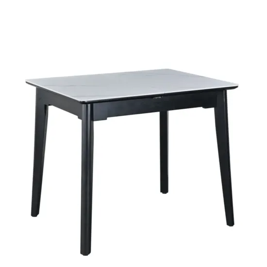 Masă de bucătărie Fabrik Home Carina, 90x70 cm extensibilă, Calacatta White Gold