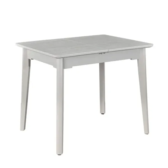 Masă de bucătărie Fabrik Home Carina, 90x70 cm extensibilă, Golden Travertine