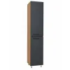 Шкаф-пенал для ванной напольный Mashtab Torino 35x190x35, с полками, Дуб/Антрацит (12337)