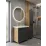 Шкаф-пенал для ванной напольный Mashtab Torino 35x190x35, с полками, Дуб/Антрацит (12337)